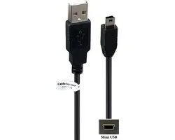 OneOne 1,5m Mini USB kabel. Extra sterke laadkabel. Stevig oplaadkabel snoer past op Garmin Camper 660LMTD, 760LMTD, 770LMTD, 780, CamperVan, Colorado 300, 400c, 400i, 400t, DriveTrack 70LM, 71