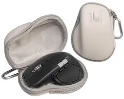 Dailygoods - Étui de voyage rigide - Housse de protection - Sac de transport - Pour Logitech MX Master 4/3/3S - PU/Velours/EVA - Ajustement parfait pour souris sans fil - Housse de souris
