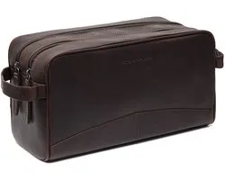 The Chesterfield Brand Stefan Toilettas Leer 29 cm - 5 L - Ritssluiting - brown