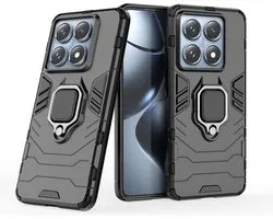 Coque Xiaomi 14T Pro - MobyDefend Double Couche Armor Case avec Support - Zwart - Étui pour Téléphone Portable - Étui de Téléphone Convient pour : Xiaomi 14T Pro
