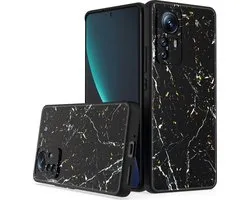 Étui en silicone imprimé - Couverture arrière - Convient pour Xiaomi 12 Lite - Marbre Zwart