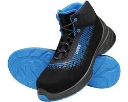 Chaussure de sécurité Uvex Stiefel 6833 Noir/Blau Pu-47 (Weite 10)