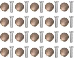 Okuyonic 20 sets mini drawer knobs, mushroom shaped handle, nipples, nails, small drawer boxes, furniture knobs,, No. 911, No. 911, retro