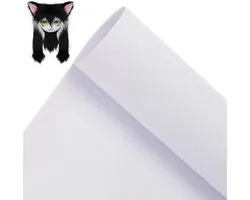 Op maat gemaakt oognet van 100x30cm, wit PVC, 0.5mm waterdicht en printbaar, ideaal voor fursuits, cosplay, kunstpoppen en ambachtelijke projecten
