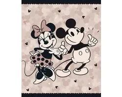 Mickey en Minnie Mouse fleece plaid 130 x 160 cm - polyester