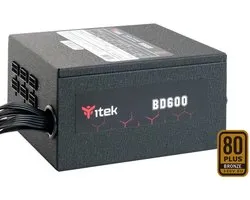 itek BD600 power supply unit 600 W 24-pin ATX ATX Zwart