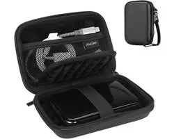 Draagbare Externe Hard Drive Case 2.5 Inch, voor HDD SSD Mijn Paspoort Seagate Backup Western Digital WD Elements Toshiba Hitachi Samsung Canvio Basics 500G 1TB 2TB 3TB 4TB -Zwart