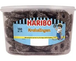 Haribo Drop Krakelingen - snoep - 150 stuks silo