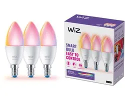 WiZ Candle lamp 2-pack - Smart LED- Siècle des Lumières - Lumière colorée et Wit - E14 - 40W - mat - Wi-Fi