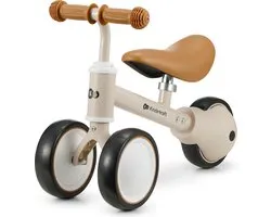 Kinderkraft CUTIE Driewieler Loopfiets – Vanaf 1 jaar – Lichtgewicht 1,8 kg – Verstelbaar Zadel – EVA Wielen – Antislip Handgrepen – Beige