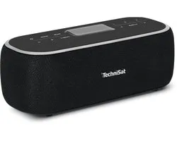 TechniSat DIGITRADIO BT 1 - draagbare Bluetooth luidspreker met DAB+ digitale radio (FM, klok, wekker, LCD, handsfree functie, AUX, directe draaiknoppen, oplaadbare batterij, oplaadkabel, 6W) zwart