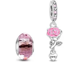 HappyStar Charm pendant 925 silver beads charms ladybug charm ladies for bracelets and necklaces (with a Space Bead)