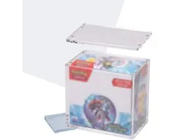 Acrythic Boosterbox Acryl Case - Geschikt Voor Pokemon Boosterboxen- 99% UV Protectie - Sterke Magneetsluiting - Met Schoonmaakdoekje - Transparante TCG Beschermbox Met Afgeronde Hoeken