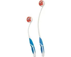 Chuckit! Pro Ball Launcher - 45 cm - Werpstok - Ballenwerper - Hondenspeelgoed - Incl. Medium Tennisbal - Kunststof - Wit/Blauw