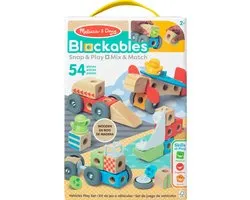 Spinmaster Melissa & Doug – Blockables™ Voertuigen speelset – met draagbare bewaardoos