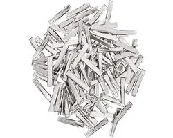 50 Pièces Pinces à Cheveux Duckbill Argentées - Clips Alligator en Métal pour Utilisation à Domicile et Professionnelle