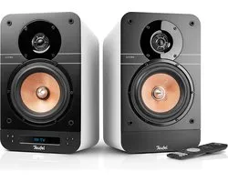 Teufel ULTIMA 25 ACTIVE - Bluetooth boekenplankspeakers met geïntegreerde AV-receiver - Dolby Audio - DAB+ /FM-radio - Bluetooth 5.0 aptX - HDMI ARC CEC - puur wit