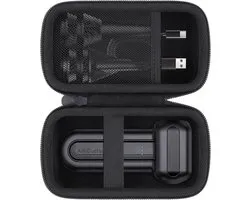 SnelShoppen - Premium Opbergtas voor Dusters en Ventilatoren, Zwart, Perfecte Pasvorm voor Wolfbox MF50 MF60 MF70, Draagtas met Mesh Compartment, Idea