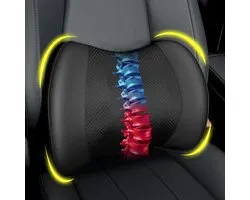 Lumbar Support Cushion: Memory Foam Lumbar Cushion for Lower Back Pain Relief - Car Back Cushion for Driving - Lumbar Support for Car Office Chair Wheelchair - Black