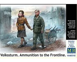 1:35 Master Box 35182 Volkssturm - Munitions pour la ligne de front - Seconde Guerre mondiale - Figurines en plastique