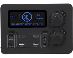 Draagbare Power Station - Mini Power Box - Stroomvoorziening Buitenactiviteiten - LCD Display met USB C - 100 Watt - Zwart