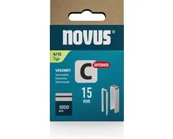Novus Tools 042-0801 Agrafes à dos étroit Type 4 1000 pc(s) Dimensions (L x l) 15 mm x 6.1 mm