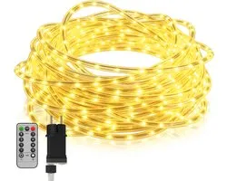 Guirlande Lumineuse Extérieure 30 Mètres - Blanc Chaud 300 LED - Connectable avec 8 Modes d'Éclairage et Fonction Mémoire - Éclairage de Noël pour Jardin Sapin de Noël Mariage Fête - NAIZY
