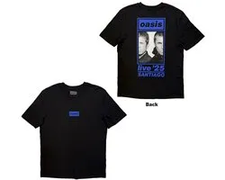 Oasis - Santiago Half Faces Fan Store Heren Tshirt - M - Zwart