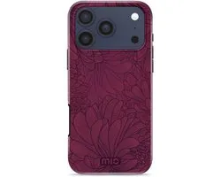 MIO Hoesje Geschikt voor Apple iPhone 18 Pro / 17 Pro - Compatibel met MagSafe / Qi2 - Hard Shell Back Cover Case Cherry Blooms