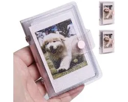 Convient aux albums photo 2x3 à 36 compartiments en pack de 2 pour appareils photo Fujifilm Instax Mini 12 11 9 8+ 8 7S 99 90 70 50S 40 26 25 Polaroid Z2300 SocialMatic Appareils photo instantanés et imprimantes instantanées Zipper