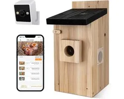 RAINBEAN Bird House met camera, 4 miljoen pixels, outdoor vogelhuiscamera, real-time observatie van de nestbouw en het broed van vogels, AI-detectie van vogelgedrag, doe-het-zelf