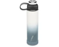 EcoVessel - The Boulder - Bouteille isotherme TriMax en acier inoxydable avec bouchon à vis et filtre amovible - 709 ml - Storm hivernale
