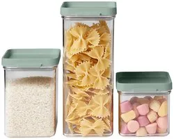 Boîtes de rangement Mepal Omnia – Set 3 pièces – Boîte de rangement – ​​Sauge nordique