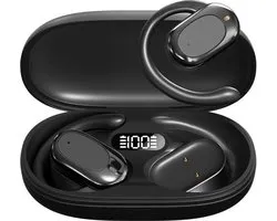 Oortjes Draadloos- Open-Ear-Air Conduction Oordopjes-Bone Conduction headphone-Sport Volledig Draadloze on-ear Oortjes -Bluetooth Headset met Oplaadcase- Bluetooth 5.4- Touch Control-Comfortabel en Geweldige Geluidskwaliteit