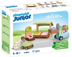 PLAYMOBIL Junior Étal de marché bio et chariot élévateur - 71691
