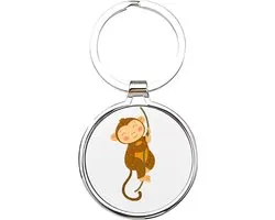 Akyol - Porte-clés singe - singe - Amoureux des animaux - Singe - porte-clés d'un singe - chimpanzé - gorille - jungle - cadeau pour les amoureux des animaux - singe - lémurien - zoo - animaux - animaux du zoo - 4 x 7,5 CM