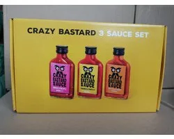 Crazy Bastard Sauce - 3-delige chilisaus set - Chipotle, Habanero, Ghost Pepper