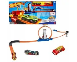 Hot Wheels Mega Race Loop Baan met 2 Auto's - Avontuurlijk Speelplezier