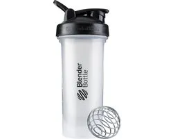 BlenderBottle® | Classic Loop Pro | 820 ml | TRANSPARANT / ZWART | Shakebeker | Shaken zonder klonten en zonder te lekken!
