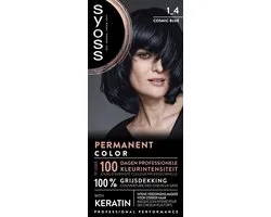 SYOSS Permanent Coloration 1-4 Cosmic Blue – Coloration Capillaire Permanente – Bleu Cosmique – Masque les Cheveux Gris – Réduit la Casse des Cheveux – 1 Unité