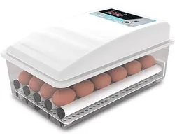 Ei Incubator - Broedmachine Automatisch - Gevogelte Kweken - Digitale Temperatuurcontrole - 24 Eieren Capaciteit - Wit