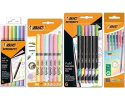 Set de Papeterie BIC Pastel - lot de 23 - avec Feutres mécaniques, marqueurs et Feutres Fineliner