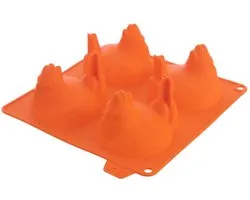 Orion Sillinie - Siliconen Bakvorm - 3D Kippen - Oranje