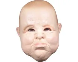 Partychimp Pouting Bébé Face Mask Masque d'Halloween pour Costume d'Halloween Adultes - Latex - Taille Unique