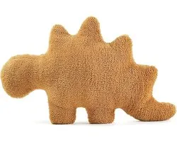 Klikkopers® - Kawaii Knuffel - 18 cm tot 22 cm - Stegosaurus Knuffel - Squish Knuffel - Dino Nugget Knuffel - Dinosaurus Kussen- Dinosaurus Nugget Knuffel - Dinosaurus Nugget knuffel
