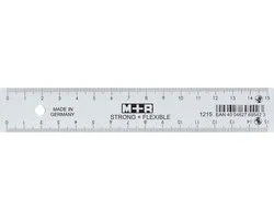 Mobius & Ruppert liniaal - 15cm - kunststof - rechts en linkshandig - MR-12150300