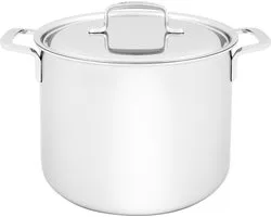 Demeyere 5-Plus RVS Soeppan Met Deksel 24 cm - Roestvrijstalen Soeppot 7,5 L - Geschikt Voor Alle Warmtebronnen Inclusief Inductie - Duurzaam - Volledig PFAS- - PFOA- en PTFE-vrij