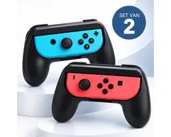 Heuts Goods - Nintendo Switch Controller Grip voor Joy-Con – Geschikt voor Switch & OLED – Set van 2 – Zwart