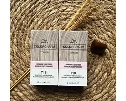 DUOPACK - Wella Color Charm Liquid Toner - T18 Blond cendré le plus clair - Wella Toner - Toner capillaire - Cheveux Platinum - Blond clair - Blond cendré - Anti jaune - Anti Yellow - NOUVEL EMBALLAGE