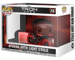 Funko Tron : Ares POP ! Figurine en Vinyl Rides Athena avec moto lumineuse 15 cm